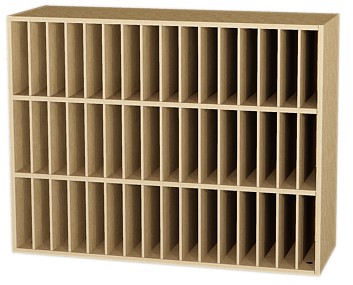 Aufsatzschrank mit 48 Brieffächern BxHxT 100 x 92 x 40 cm
