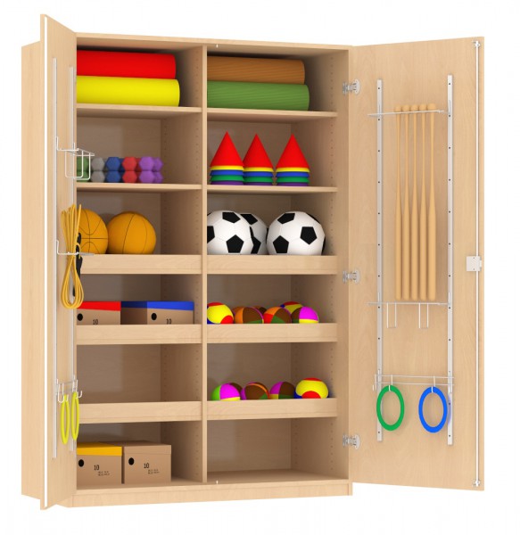 Sportgeräteschrank 127 x 190 x 60 cm