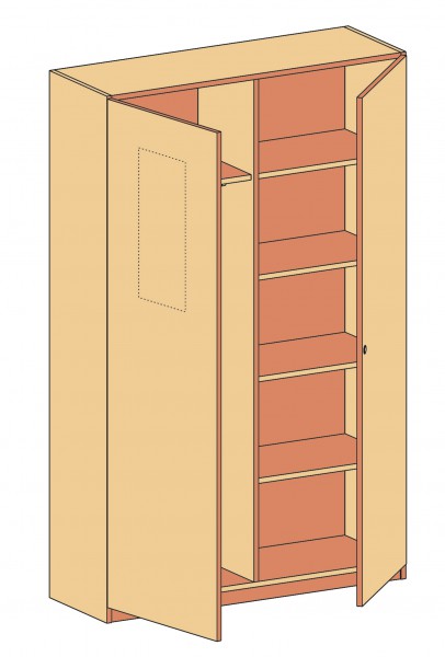 Akten / Garderobenschrank BxHxT 120 x 190 x 50 cm