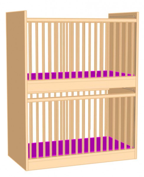 Krippen-Etagenbett 120 x 60 cm