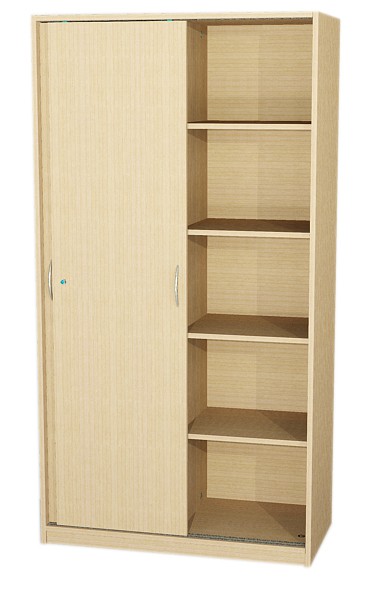 Schiebetürenschrank mit Mittelwand BxHxT 100 x 190 x 50 cm