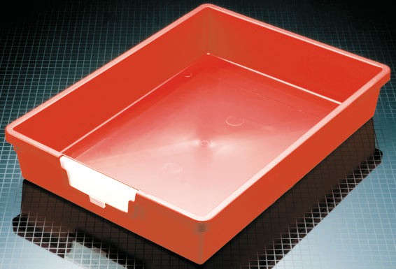 Kunststoffschub flach ROT BxHxT 31,2 x 7,7 x 42,5 cm
