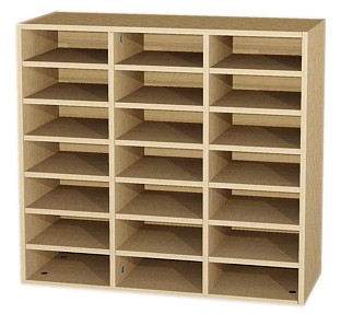 Aufsatzschrank mit 21 Kleinfächern BxHxT 95 x 92 x 40 cm