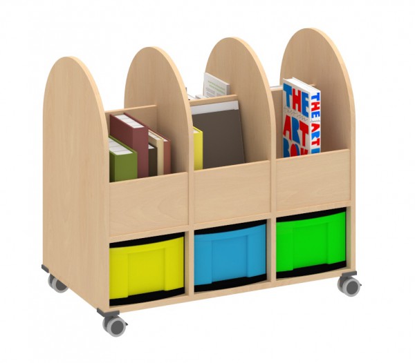 Bücherwagen 3-reihig