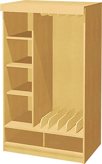 Liegepolsterschrank BxHxT 98 x 182 x 65 cm