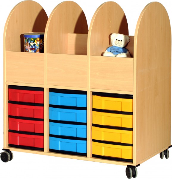 Bücherwagen 3-reihig