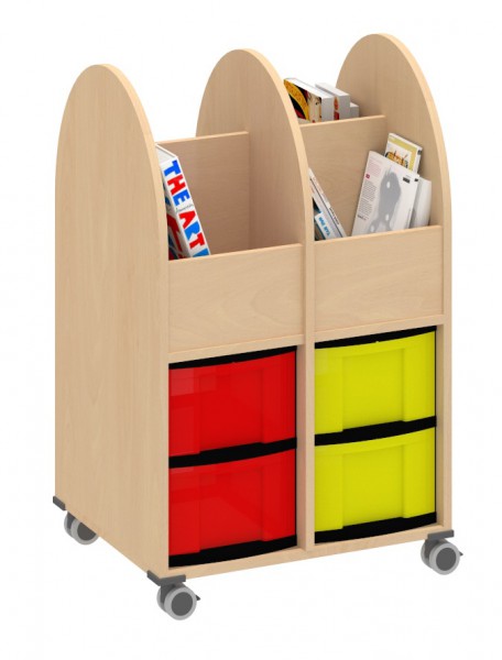 Bücherwagen 2-reihig