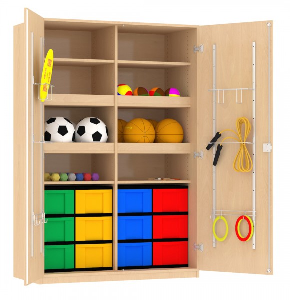 Sportgeräteschrank 127 x 190 x 60 cm