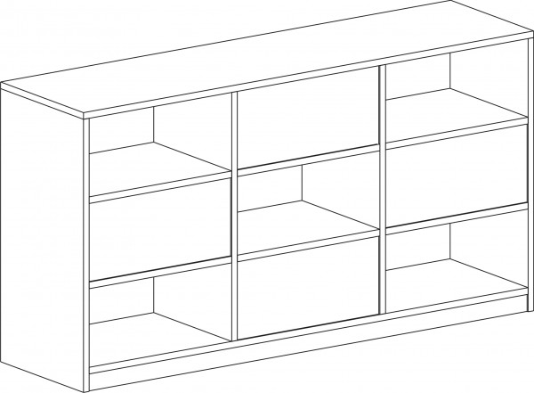Raumteilerschrank BxHxT 152 x 80 x 40 cm