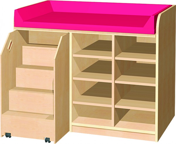 Wickelkommode WKO-22TR BxHxT 125 x 85/105 x 70 cm