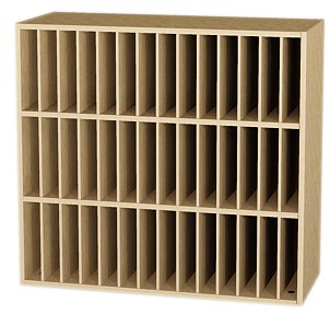 Aufsatzschrank mit 42 Brieffächern BxHxT 95 x 92 x 40 cm