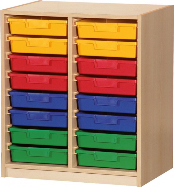 Materialcontainer mit 16 Boxen