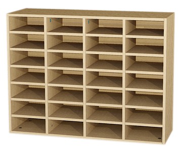 Aufsatzschrank mit 28 Fächern BxHxT 120 x 92 x 50 cm