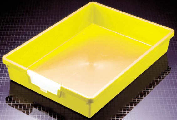 Kunststoffschub flach GELB BxHxT 31,2 x 7,7 x 42,5 cm