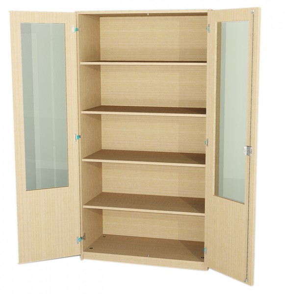 Schrank mit 2/3 Glasausschnitt BxHxT 100 x 190 x 50 cm
