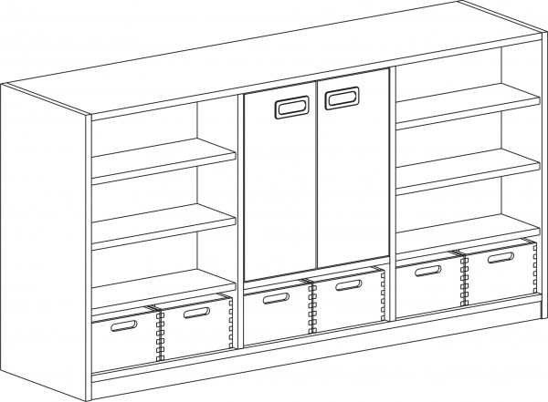 Raumteilerschrank BxHxT 152 x 80 x 40 cm