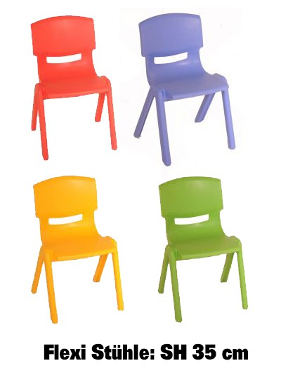Flexi-Kunststoffstühle SH 35 cm