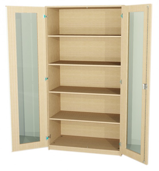 Schrank mit 3/3 Glasausschnitt BxHxT 120 x 190 x 40 cm