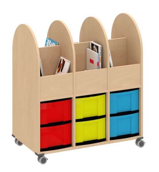 Bücherwagen 3-reihig