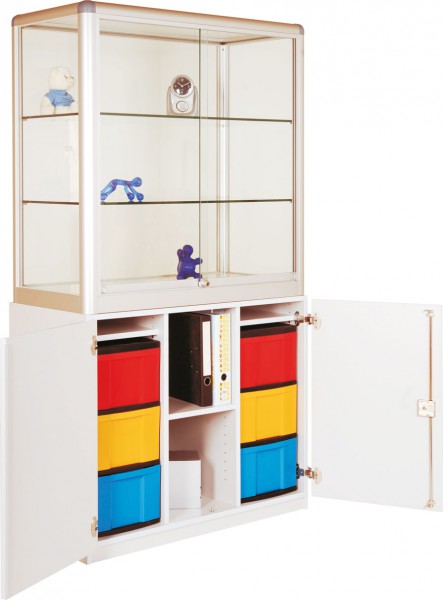 Vitrine mit Unterschrank