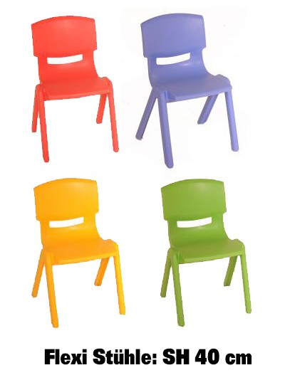 Flexi-Kunststoffstühle SH 40 cm
